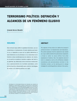 terrorismo político: definición y alcances de un fenómeno elusivo