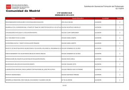 Seminarios. - Formación del Profesorado de la Comunidad de Madrid