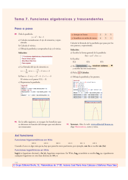 Tema 7. Funciones algebraicas y trascendentes