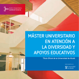 Folleto informativo - Universidad de Alcalá