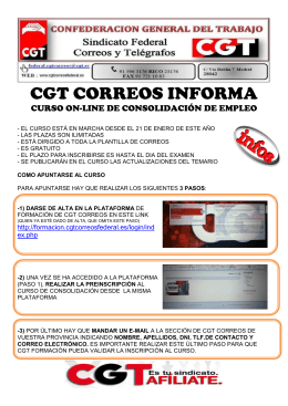 comunicados curso - CGT Correos Federal