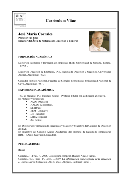 Currículum Vítae José María Corrales