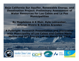 Baja California Sur Aquifer, Renewable Energy, and Desalination