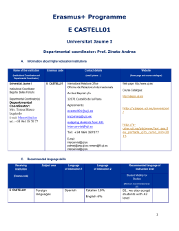 Erasmus+ Programme E CASTELL01