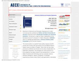 AECE | Advances in Electrical and Computer Engineering