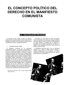 el concepto político del derecho en el manifiesto comunista