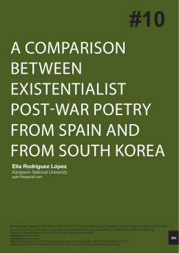 a comparison between existentialist post-war poetry from