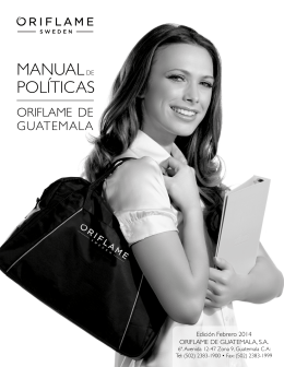 manualde políticas - Oriflame Centro América