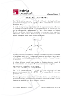 Matemáticas II TRIEDRO DE FRENET