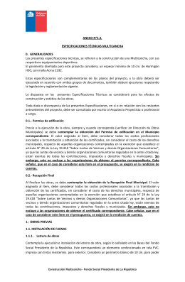 ANEXO N°5.3. ESPECIFICACIONES TÉCNICAS MULTICANCHA 0
