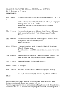 Itinerario in aereo versione italiano