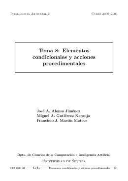 Tema 8: Elementos condicionales y acciones procedimentales