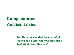 Análisis Léxico - Pontificia Universidad Javeriana, Cali
