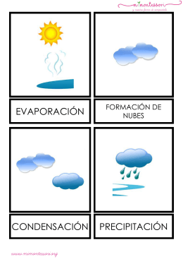 evaporación condensación precipitación