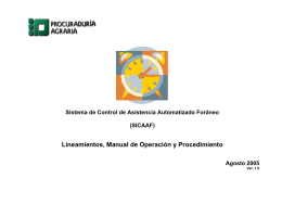 Sistema de Control de Asistencia Automatizado Foráneo (SICAAF)