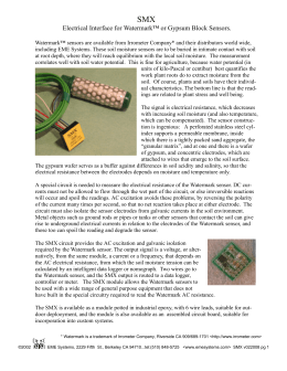 Electrical Interface for Watermark™ or Gypsum Block Sensors.