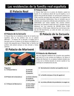 Las residencias de la familia real española a El Palacio Real