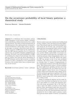 On the occurrence probability of local binary patterns