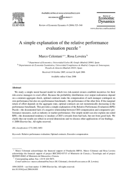 A simple explanation of the relative performance evaluation puzzle