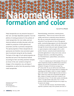 formation and color - Colloid Chemistry Group