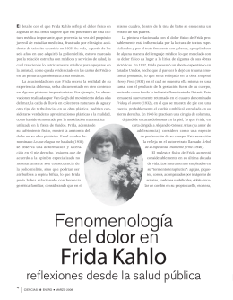 Fenomenología del dolor en Frida Kahlo