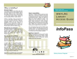 WNY Library Access Guide: InfoPass Program