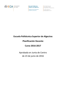 horario curso 2016/17 - Escuela Politécnica Superior de Algeciras