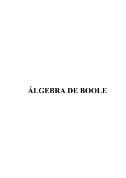 ÁLGEBRA DE BOOLE
