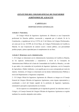 Estatutos - Colegio Oficial de Ingenieros Agronomos de Albacete