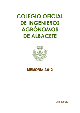 COLEGIO OFICIAL DE INGENIEROS AGRÓNOMOS DE ALBACETE
