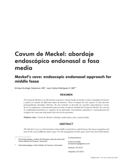 Cavum de Meckel: abordaje endoscópico endonasal a fosa media