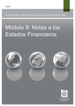 Módulo 8: Notas a los Estados Financieros