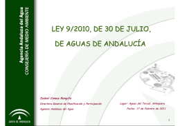 ley 9/2010, de 30 de julio, de aguas de andalucía