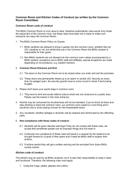 BASc Common Room Code of Conduct
