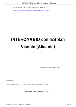 INTERCAMBIO con IES San Vicente (Alicante)
