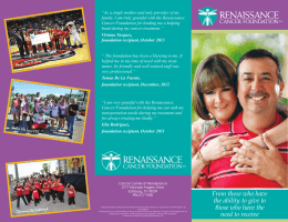 Cancer Foundation Brochure - Doctors Hospital at Renaissance