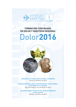 Dolor2016 - Societat Catalana de Dolor