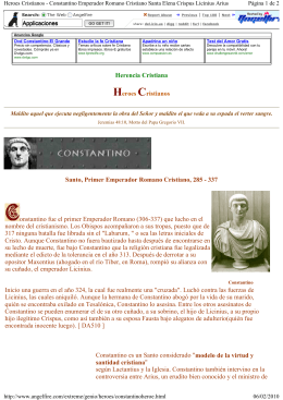 Herencia Cristiana Heroes Cristianos Santo, Primer Emperador