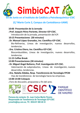 03 de Junio en el Instituto de Catálisis y Petroleoquímica–CSIC (C