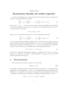 Anexo: Ecuaciones lineales de orden superior