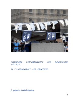 NOMADISM, PERFORMATIVITY AND