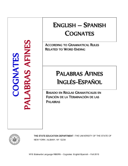 English - Spanish Cognates