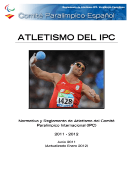 Reglamento de Atletismo - Comité Paralímpico Español