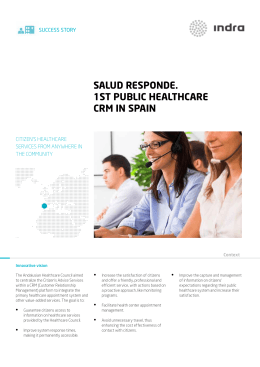 Salud Responde: 1st Public Healthcare CRM in Spain