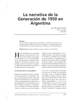 La narrativa de la Generación de 1950 en Argentina