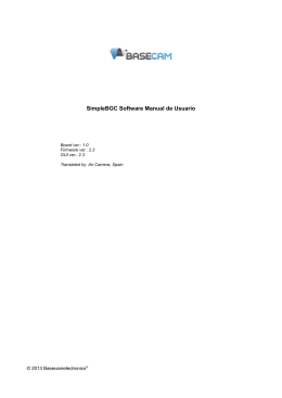 SimpleBGC Software Manual de Usuario