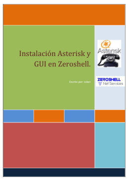 Instalación Asterisk y GUI en Zeroshell.
