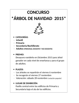 CONCURSO *ÁRBOL DE NAVIDAD 2015*
