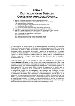 tema 3 digitalización de señales: conversión analógica/digital.