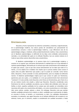 Epistemología Descartes Vs Hume